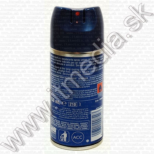 Image of Malizia SPORT Body Spray (150 ml DEO) *No Alcohol* (IT8402)
